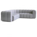 Modular L- Shaped 5 Seater Grey Sofa - front_view