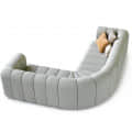 Modular L- Shaped 5 Seater Grey Sofa - top_view