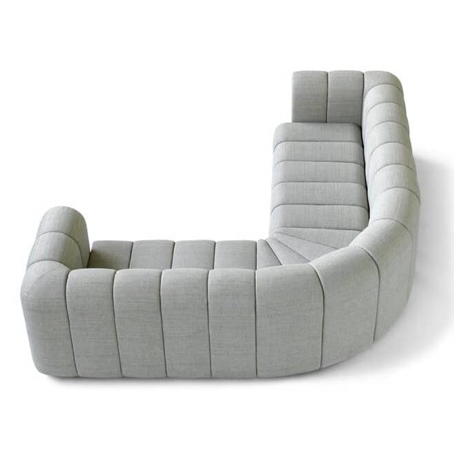 Modular L- Shaped 5 Seater Grey Sofa