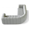 Modular L- Shaped 5 Seater Grey Sofa - rear_view