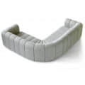 Modular L- Shaped 5 Seater Grey Sofa - left_view