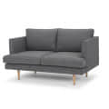 Fabric 2 Seater Sofa Grey Color - front_view