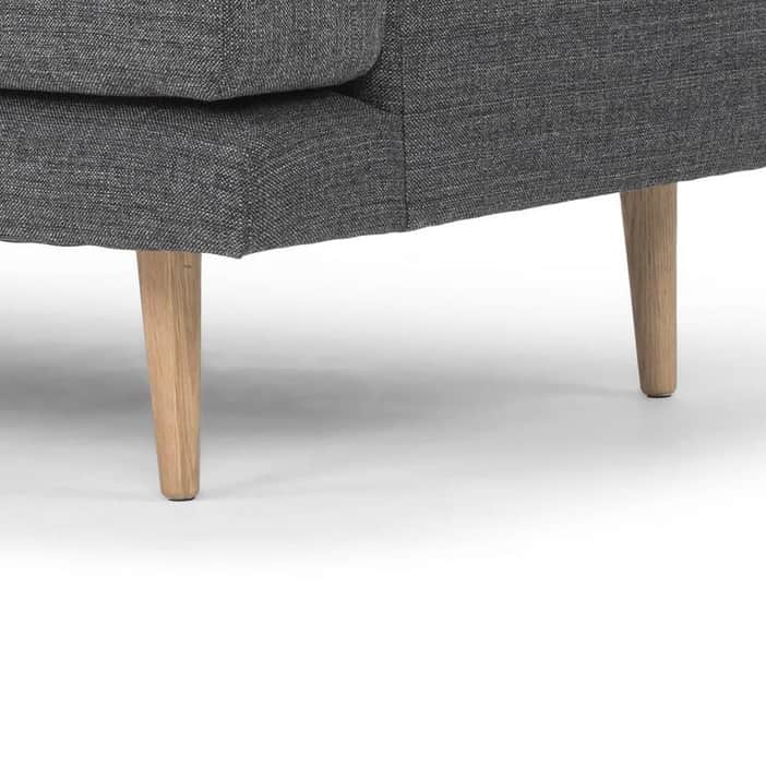 Fabric 2 Seater Sofa Grey Color - left_view