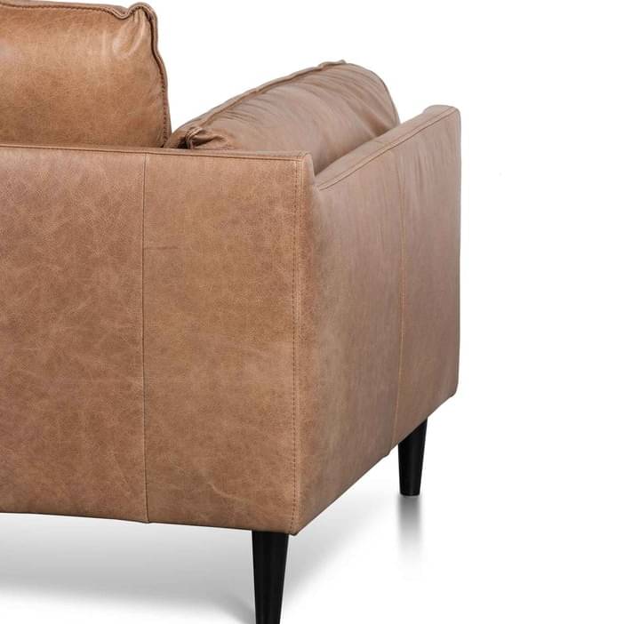 Brown Buff Leather 2 Seating Sofa