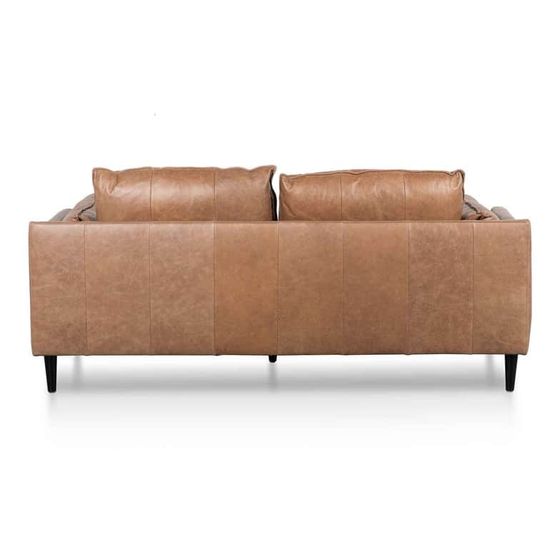 Brown Buff Leather 2 Seating Sofa - rear_view