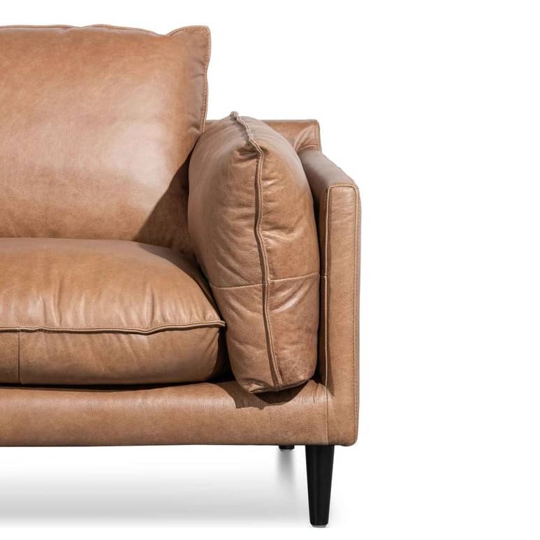 Brown Buff Leather 2 Seating Sofa