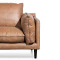 Brown Buff Leather 2 Seating Sofa - left_view