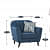 Nara Modern Blue Sofa - rear_view