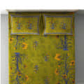 100% Cotton Double Bedsheet With Pillow Covers Jaipuri Print - Green - left_view