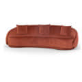 Yolo Velvet Sofa In Rustic Brown - front_view