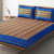 Unique Blue Colored Jaipuri Print Cotton Double Bedsheet with 2 Pillow Cover - front_view