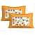 Yellow color cotton Double Bedsheet with 2 Pillow Covers - rear_view