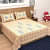 Pure Cotton Double Bedsheet with Pillow Covers Leaf Print - Yellow - photo