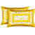100 % Pure Cotton Double Bedsheet With 2 Pillow Covers Jaipuri Print - Yellow - rear_view