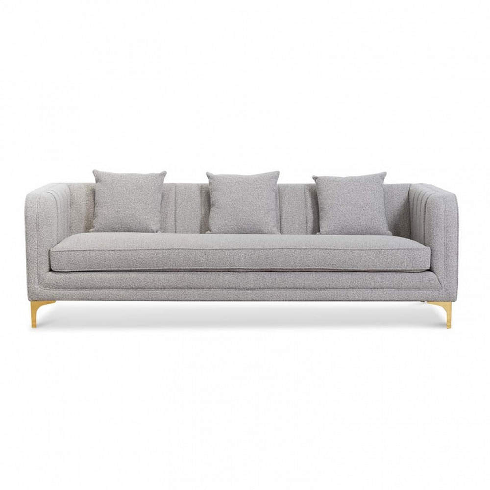 Ruwais 3-Seater Grey Single Cushioned Sofa - photo