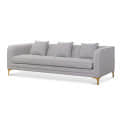 Ruwais 3-Seater Grey Single Cushioned Sofa - front_view
