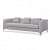 Ruwais 3-Seater Grey Single Cushioned Sofa - front_view