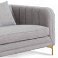 Ruwais 3-Seater Grey Single Cushioned Sofa - rear_view