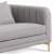 Ruwais 3-Seater Grey Single Cushioned Sofa - rear_view