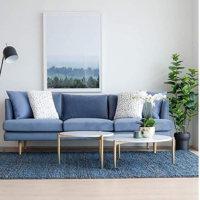 Buy Paddington 3 Seater Sofa in Dusty Blue Color upto 70 off at