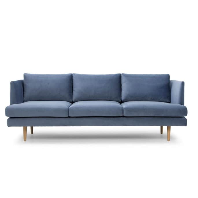 Paddington 3 Seater Sofa in Dusty Blue Color - front_view