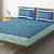 100% Cotton Double Bed Sheet with 2 Pillow Covers Jaipuri Print - Blue - photo