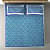 100% Cotton Double Bed Sheet with 2 Pillow Covers Jaipuri Print - Blue - top_view