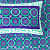 100% Cotton Double Bed Sheet with 2 Pillow Covers Jaipuri Print - Blue - rear_view