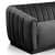 Damask 3 Seater Black Velvet Sofa - rear_view