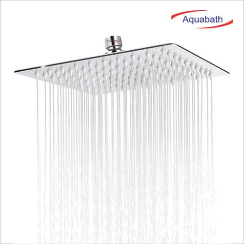 Ultra Slim SS Shower Chrome Finished Head Square
