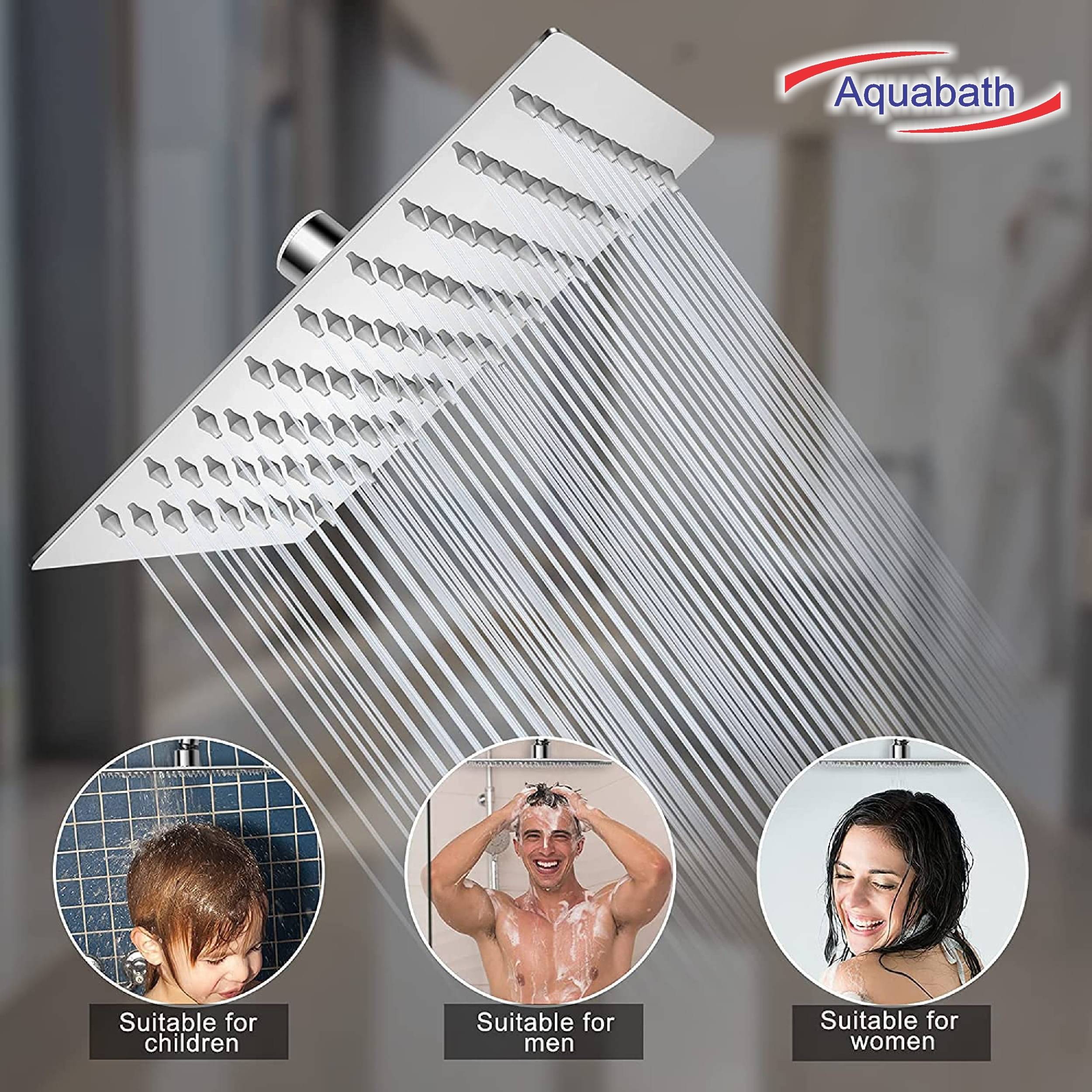 Ultra Slim SS Shower Chrome Finished Head Square