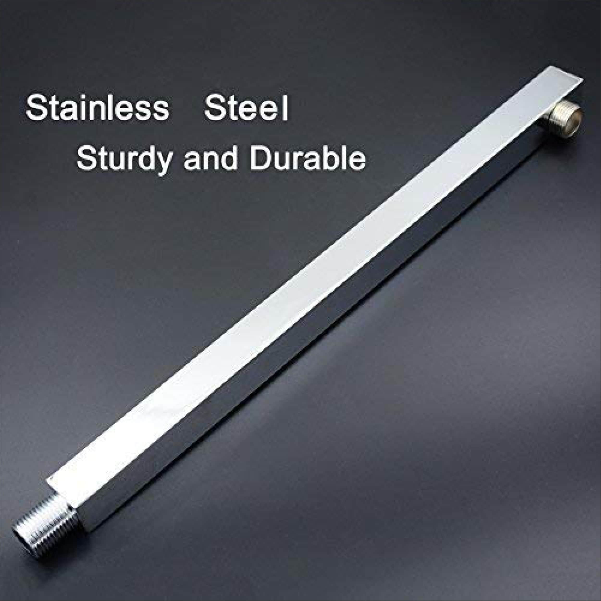 Ultra Slim SS Shower Chrome Finished Head Square - left_view