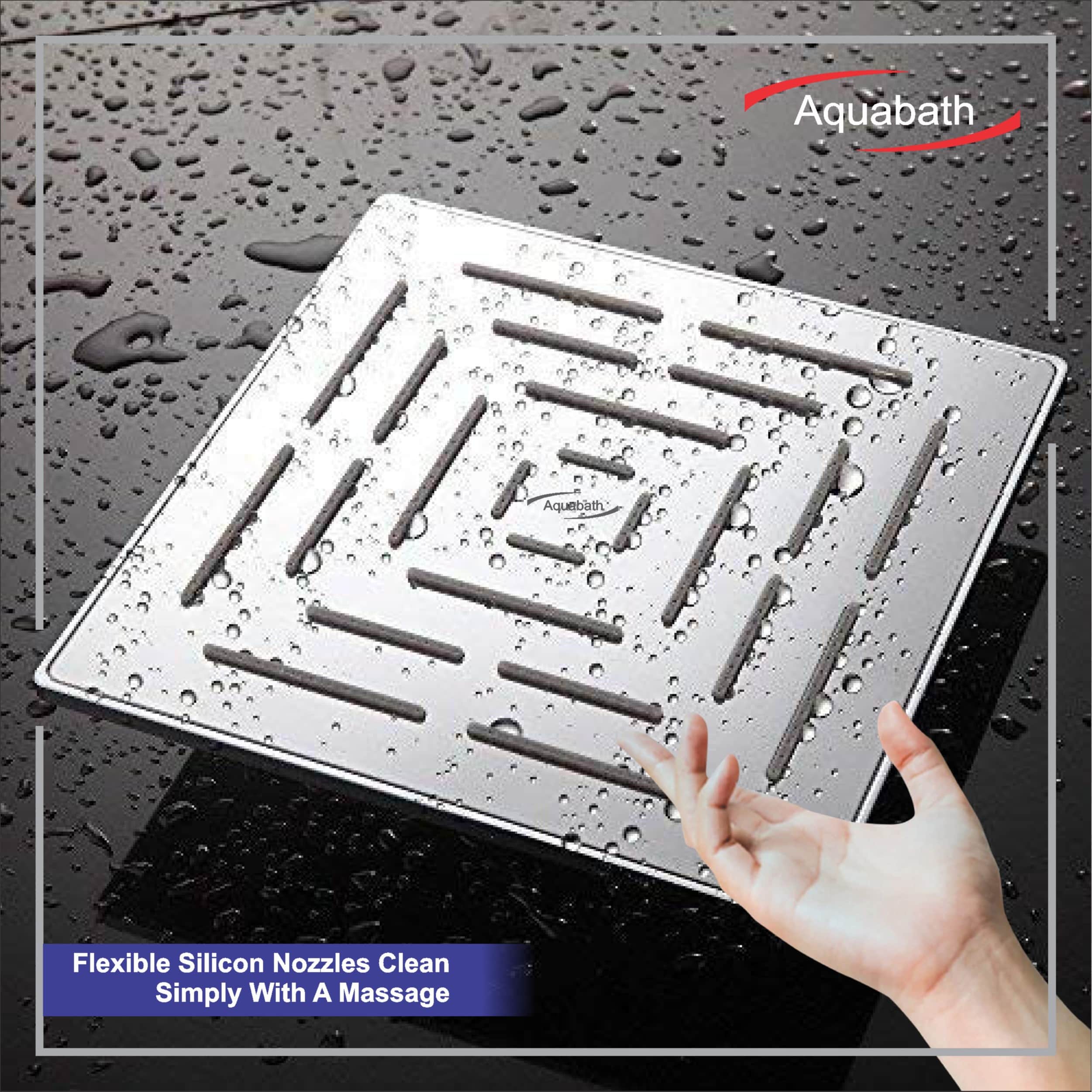 Ultra Slim Rain Head Without Arm Shower Head - rear_view