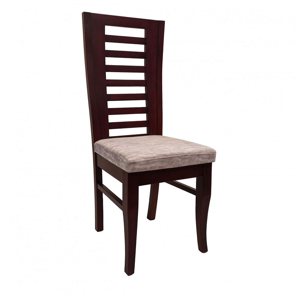 High Back Solid Wood Dining Chair - photo