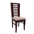 High Back Solid Wood Dining Chair - front_view