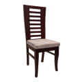 High Back Solid Wood Dining Chair - left_view