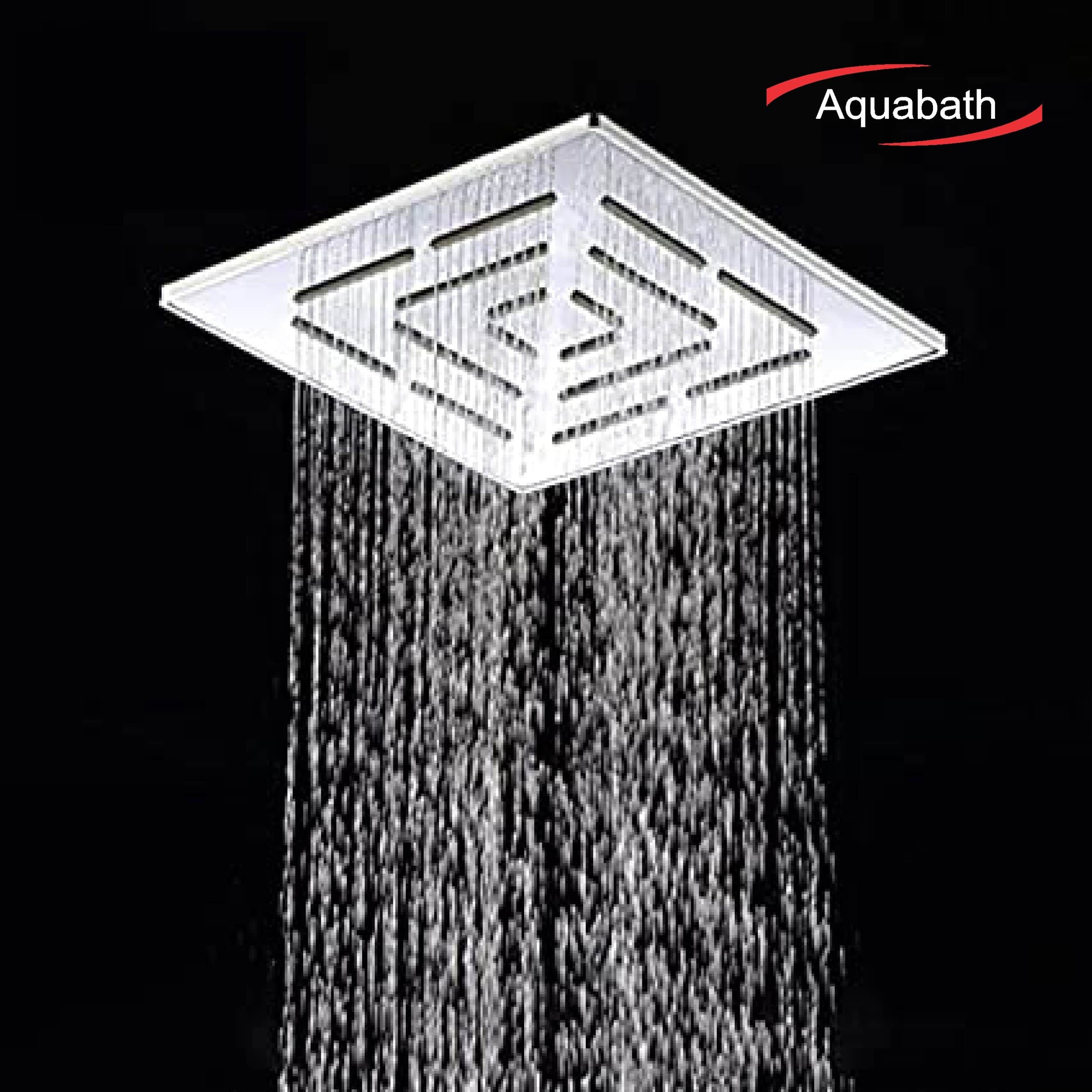 Ultra Slim SS Shower Chrome Finished Head Square - front_view