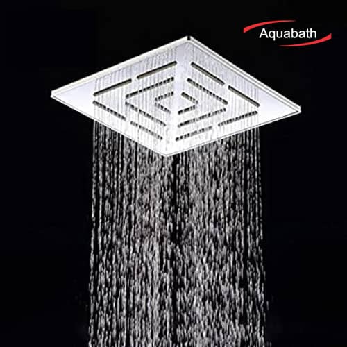 Ultra Slim SS Shower Chrome Finished Head Square