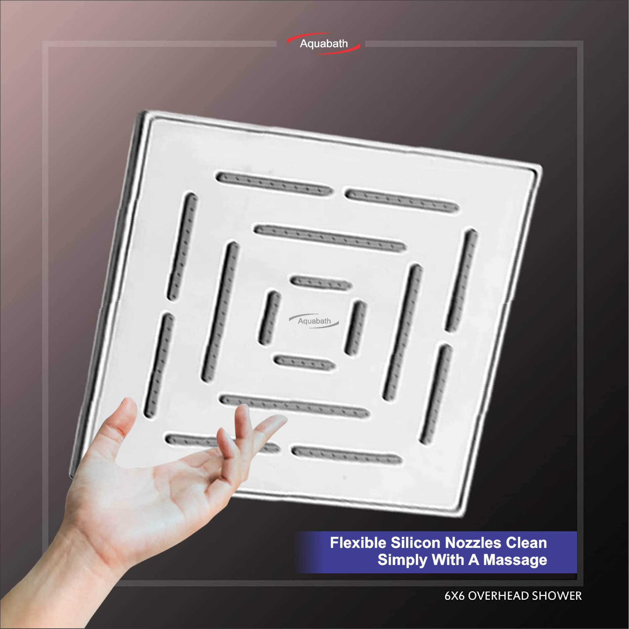 Ultra Slim SS Shower Chrome Finished Head Square