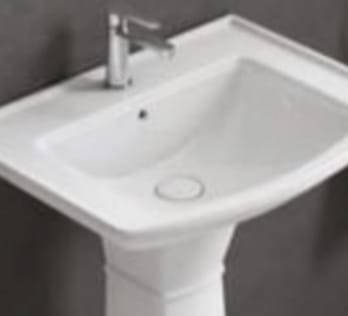 Wash Basin With Pedestal (White)