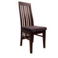 High Back Wooden Dining Chair - photo