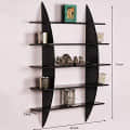 Wood Glossy Finish Floating Wall Shelf - top_view