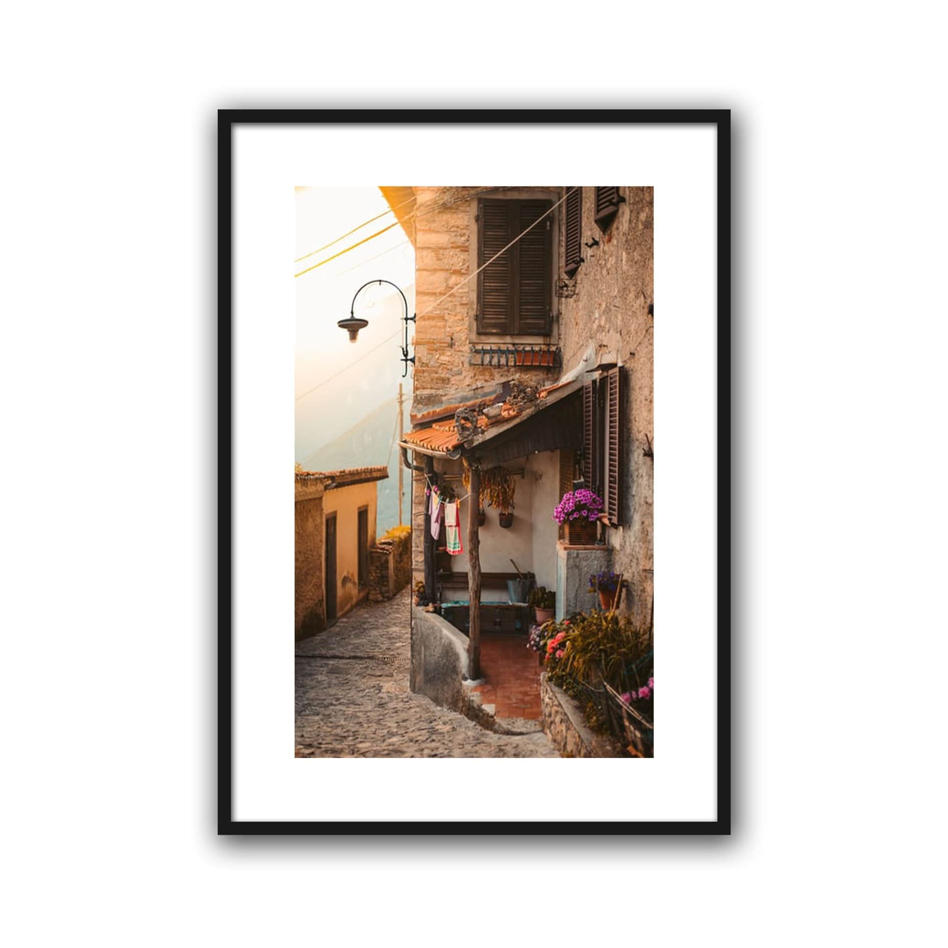 Metito village Glass Framed Poster Wall Painting - front_view