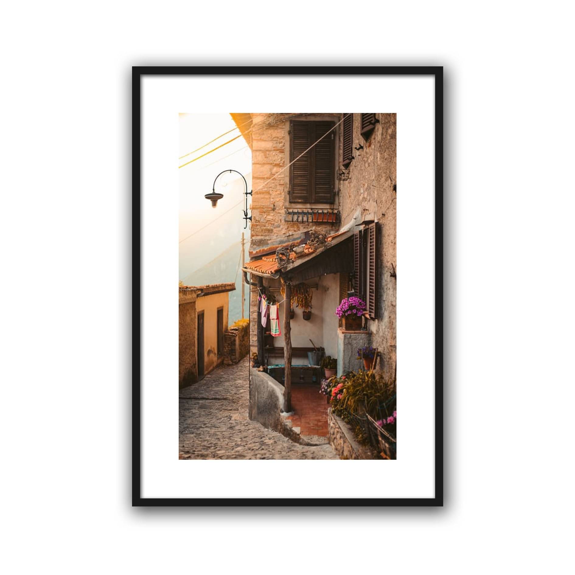 Metito village Glass Framed Poster Wall Painting