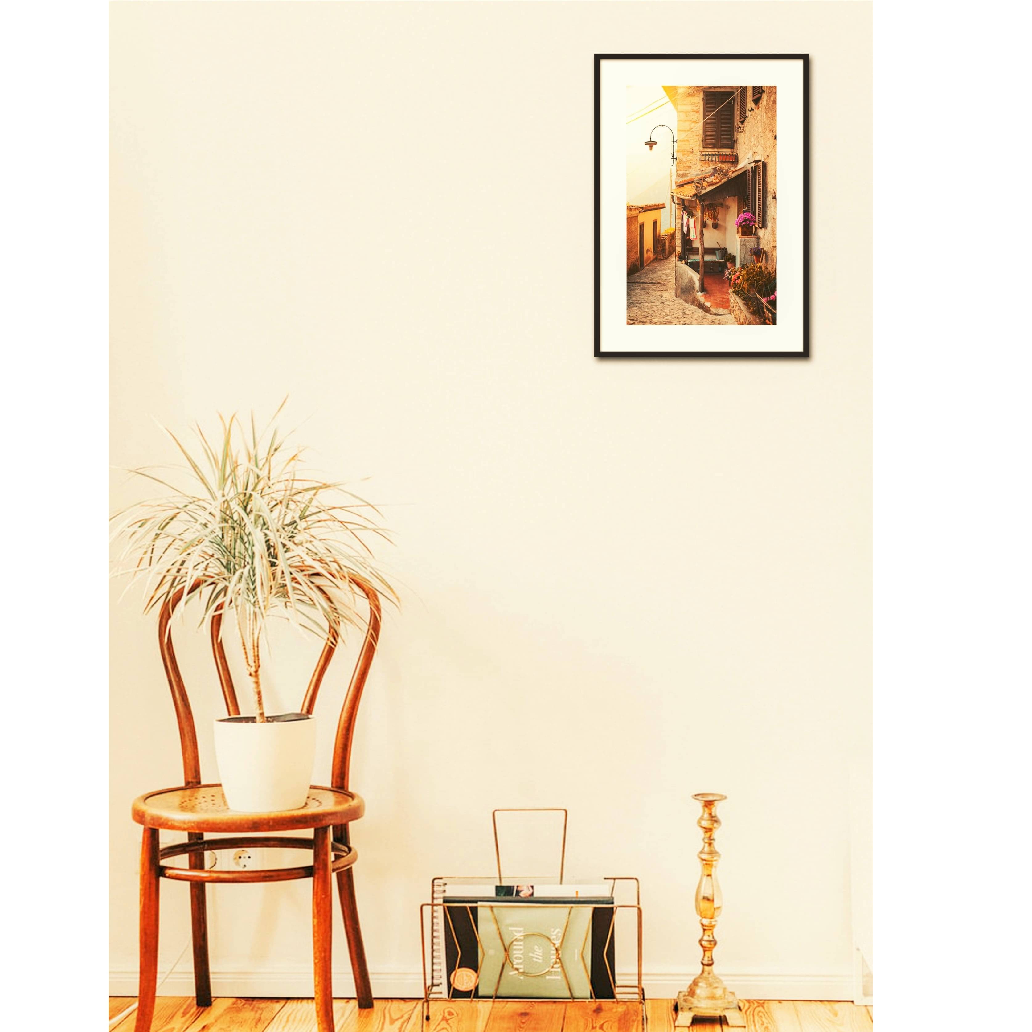 Metito village Glass Framed Poster Wall Painting