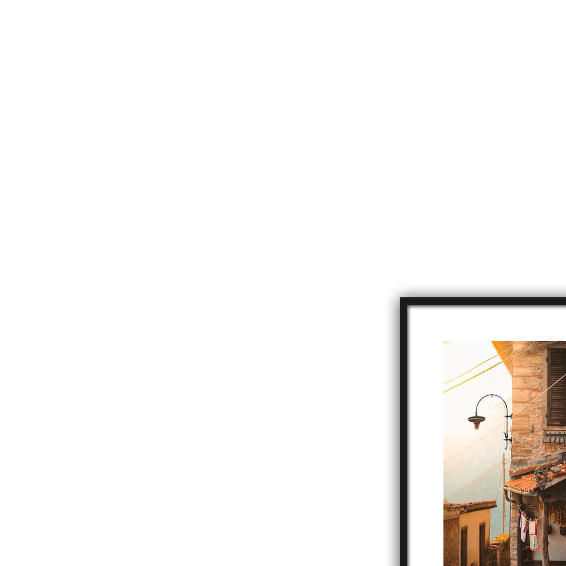 Metito village Glass Framed Poster Wall Painting - rear_view