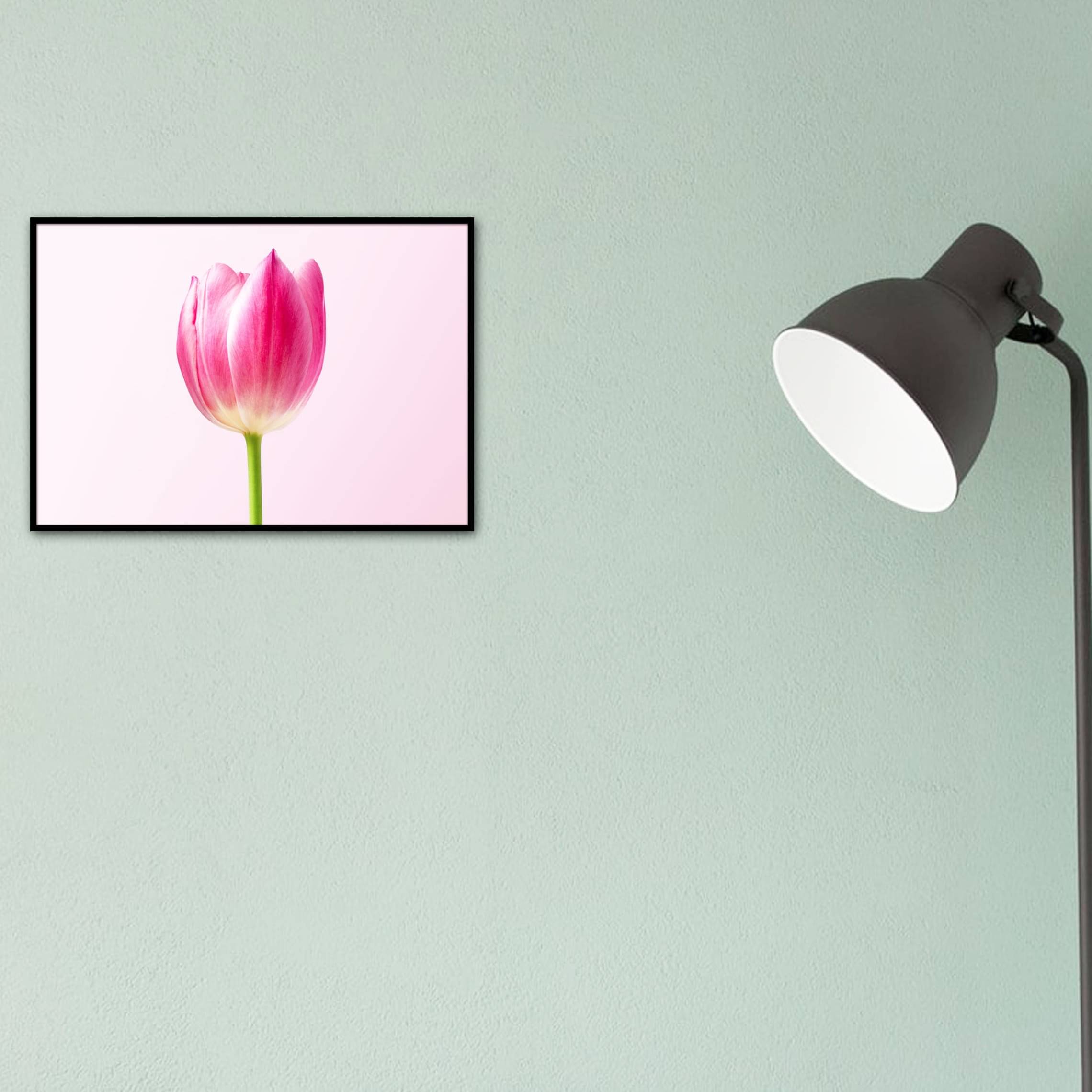 Royal Tulips Wall Poster Glass Framed Wall Painting