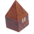 Dhoop and Loban Burner Box Wooden Pyramid Incense Box - front_view