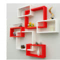 Intersecting Wooden Wall Shelves Decor Set of 6 - top_view