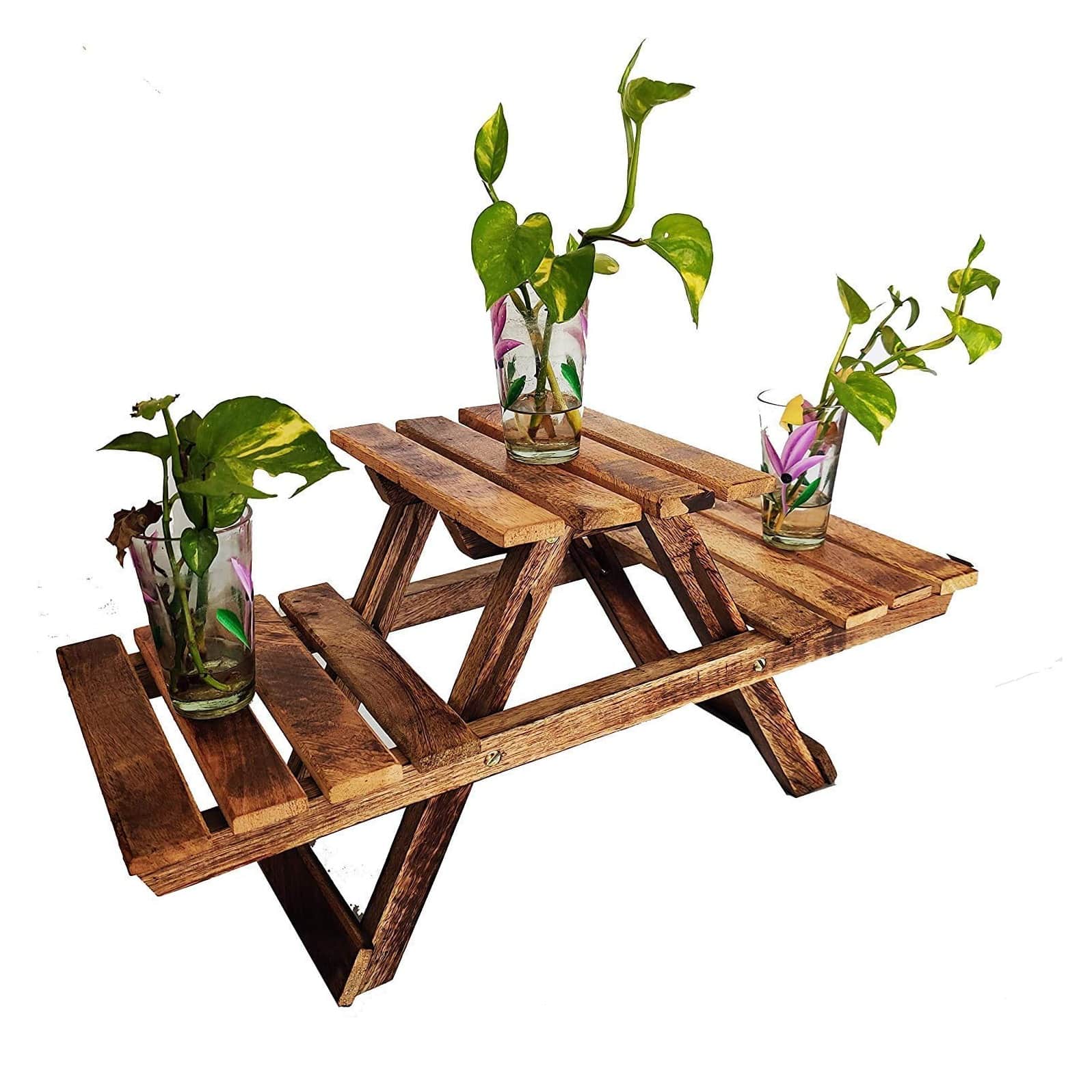 Plant Stand with 3 Decks - front_view
